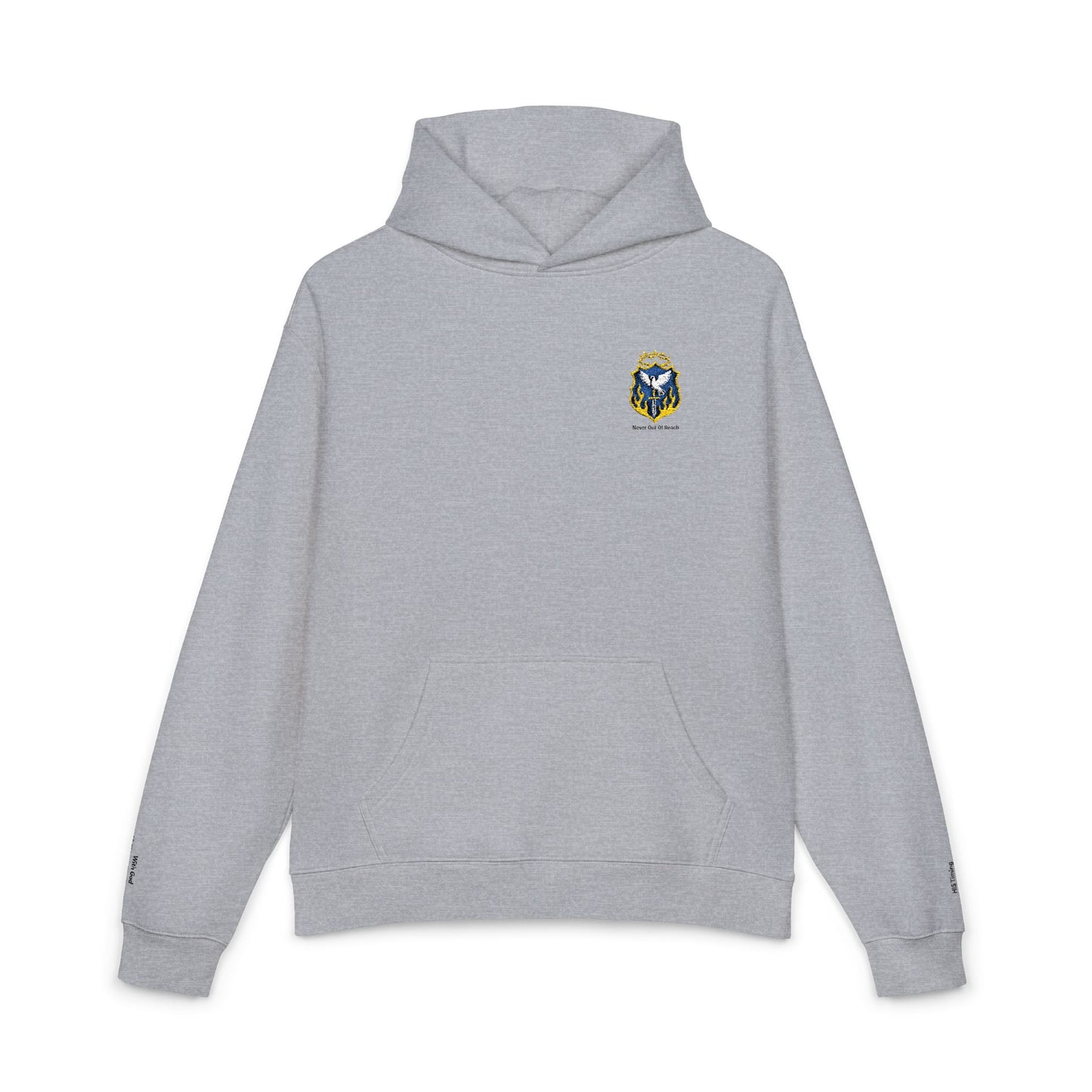 "NEVER OUT OF REACH" HEATHER GRAY SIGNATURE HOODIE